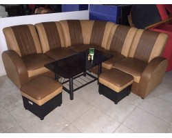 Thanh Lý Bộ Sofa Góc Simily Nâu 1m5